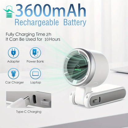 Compact 3-in-1 Mini Turbo Fan for Summer Cooling