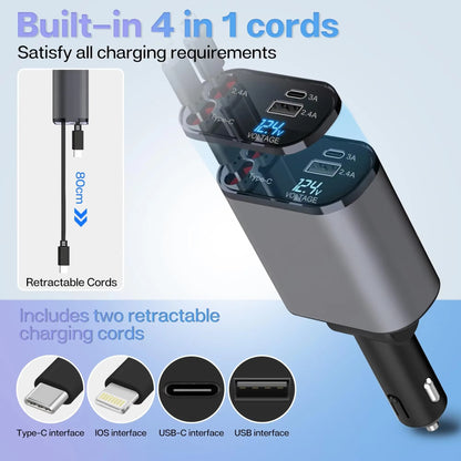 4 IN 1 Retractable Charging Cords